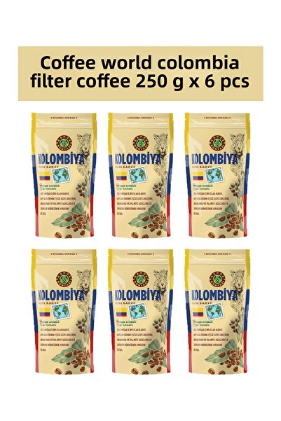 Kahve Dünyası كوفي وورلد كولومبيا قهوة مفلترة 250 جرام × 6 قطع