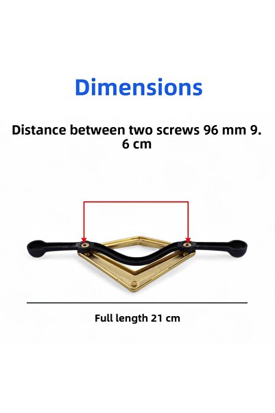 Badem10 Gold Color Gold Metal Drawer Cabinet Handle 96 mm | Luxury Furniture Cover Handle Ergonomic and Stylish Design