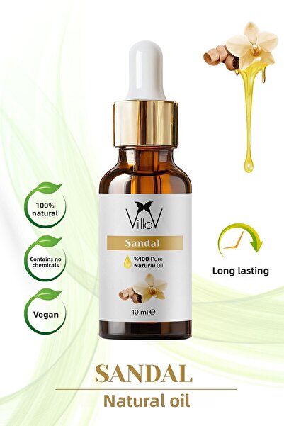 Villov زيت الصندل العطري المعصور على البارد 100% زيت خشب الصندل العطري النقي ...