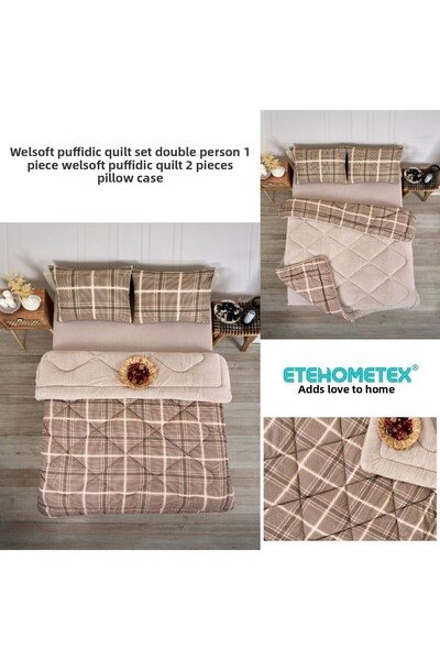 ETE HOMETEX Double Luxury Welsoft Bedspread Set 195X215Cm