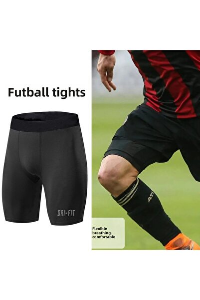 GAZELMANYA Pro Short Football Tights Men's Short Football Over-The-Knee Tights Sports Shorts Underwear Tights Knee-Length Fitness Tights