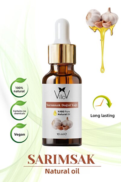 Villov زيت الثوم العطري المعصور على البارد 100% زيت الثوم العطري النباتي النق...