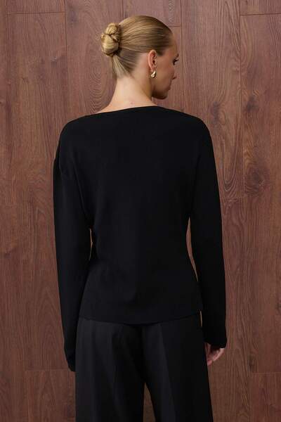 Trendyol Collection Special Collection Black Premium Yarn/ Special Yarn Knitwear Cardigan Twoaw26Hi00136