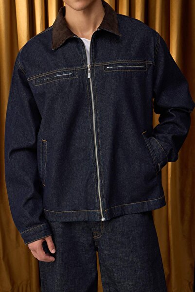 Trendyol Collection Спеціальна колекція Синій Regular Чоловічий піджак TMNAW26CE00000