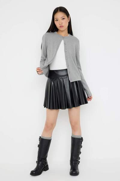 Trendyol Collection Teen Black Skirt Twoaw26Et00040