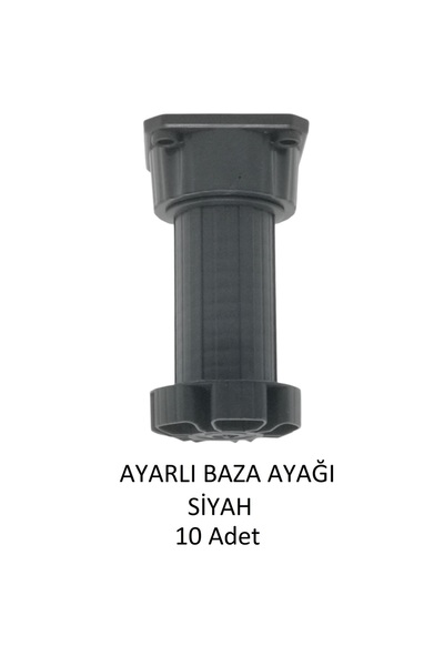 Adilon Picior de bază din plastic reglabil 10-15 cm, picior de dulap multifun...