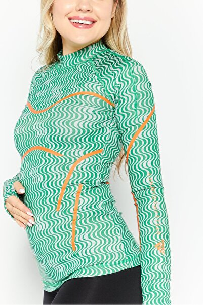 adidas Women Abstract Print Rashguard, Multicolor