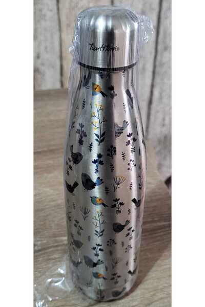 Tantitoni KUŞ DESENLİ PASLANMAZ ÇELİK ÇİFT KATMANLI SU ŞİŞESİ 500ML