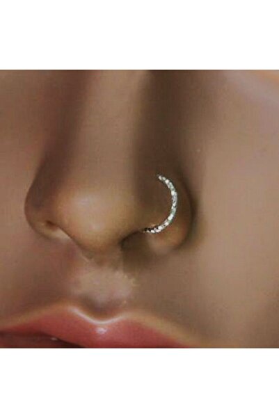 Heppii 925 Ayar Gümüş Burgu Halka Hızma Burun Piercing 9 mm