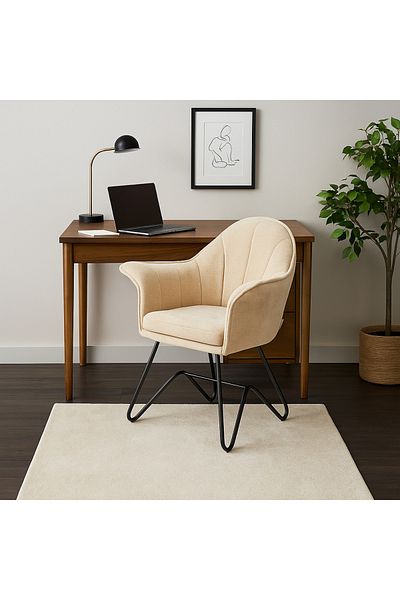SAHABA Beige fabric chair