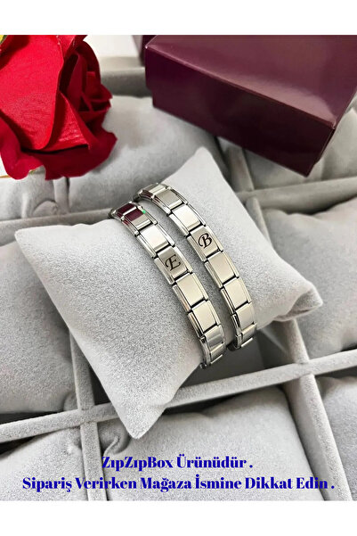 C&On Design Initial Letter Couple Bracelet Italian Charm Lover Bracelet 14 Feb Valentine Gift