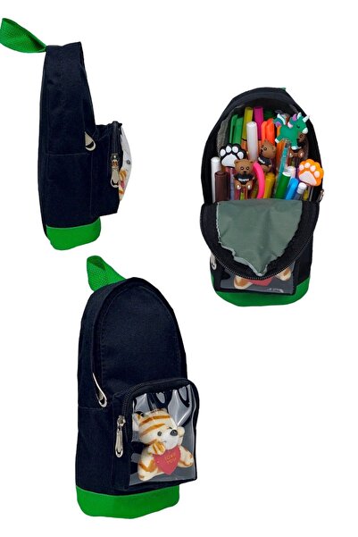 QUOVO صندوق حامل أقلام ذو سعة كبيرة ومتعدد الوظائف - دمية دب