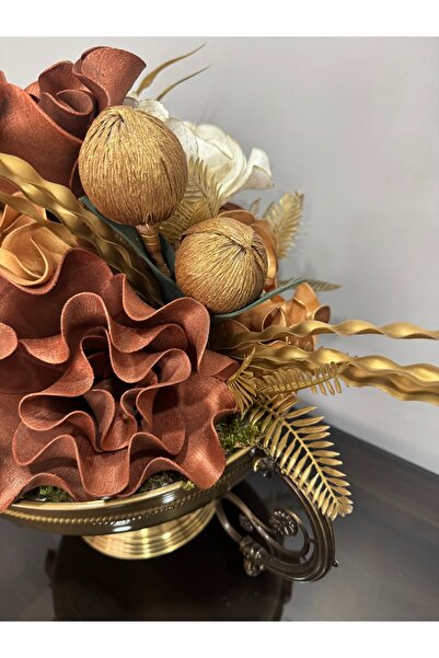 Santara AVANGARD ESKİTME METAL SAKSILI ÇİÇEK ARANJMANI