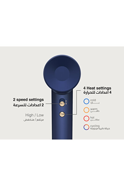 Laifen مجفف الشعر جولدن بلو سويفت بريميوم