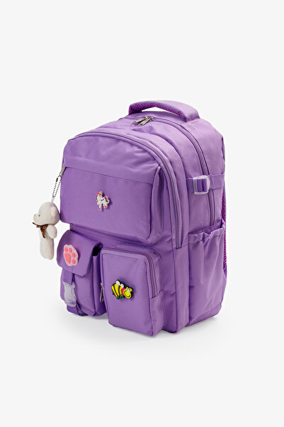 QUOVO Kawaii Kore Tarzı Aksesuarlı Ortopedik Yerli Okul Çantası Kız Erkek Çanta