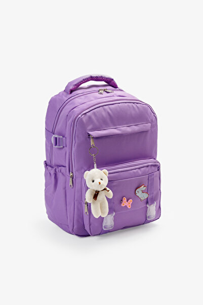 QUOVO Kawaii Kore Tarzı Aksesuarlı Ortopedik Yerli Okul Çantası Kız Erkek Çanta