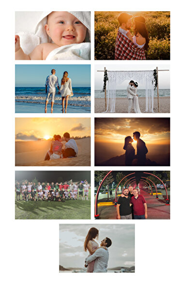 Tasarımistan Fotoğraflı Buzdolabı Magneti 30 Adet Mıknatıslı 6x8,5 Cm