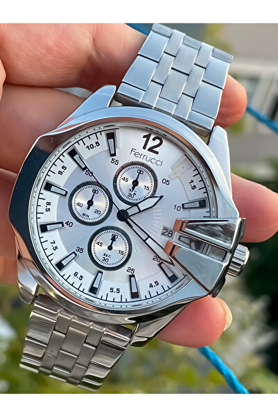 Ferrucci Orijinal Marka Su Geçirmez Lüks Erkek Full Çelik Renk Atmaz Kol Saat...