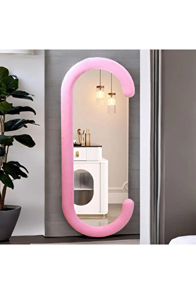 Family Ship Long Wall Mirror with Pink Frame