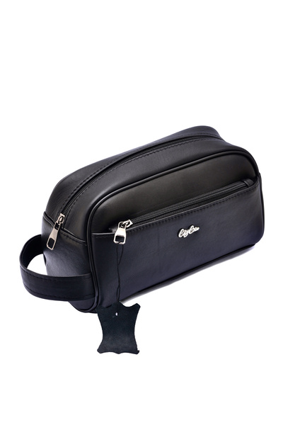 CüzCan Forest Black Genuine Leather Men's Handbag - Sports - Travel - Daily - Shaving - Care