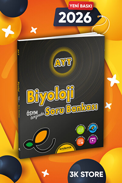 Endemik Yayınları 2026 AYT Biyoloji Soru Bankası Endemik Yayın Tamamı Video Ç...
