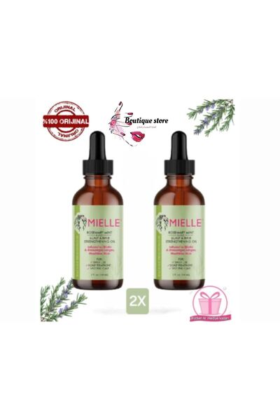 MIELLE مصل تقوية فروة الرأس العضوي 2x روزماري مينت - 59 مل