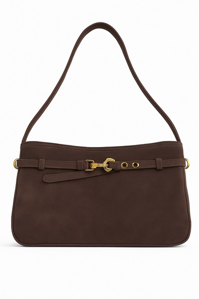 selvi wear حقيبة من جلد الغزال الأصلي 100% لون الجمل