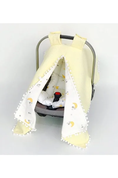 FG Store 100% Cotton Multi-Purpose Double Layer Muslin Stroller Cover & Cushion