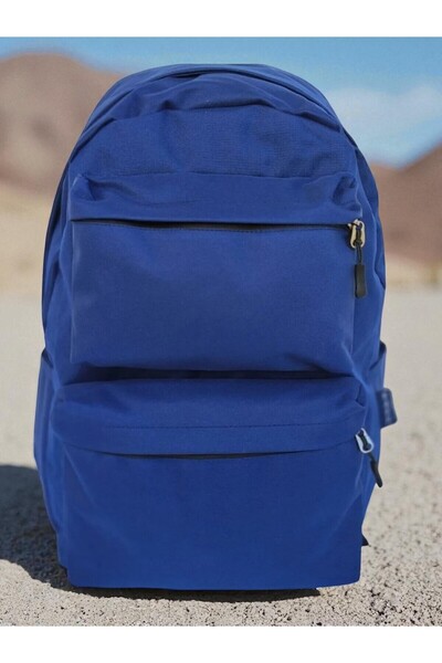 KAFF Premium 3 Compartment Waterproof School Backpack Navy Blue (44X28X20)