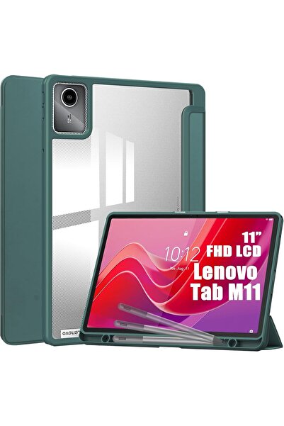 SIGLOO Husa premium pentru Lenovo Tab M11 2024, 11", piele sintetica, suport Pen, Pine Green