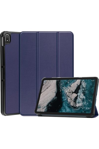 SIGLOO Husa Slim Sigloo, Smart Cover, Trifold, pentru tableta Nokia T21 2022, 10,4inch, model Dark Blue