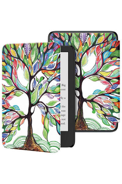 SIGLOO Husa slim pentru Kindle Paperwhite 2024/Signature Edition, 7", sleep/wake, Painted Tree