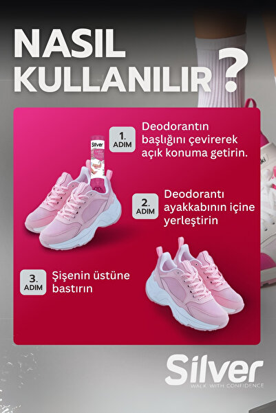 Silver Kadın Ayakkabı Deodorantı Koku Giderici Önleyici 100 ML Ladies Fresh