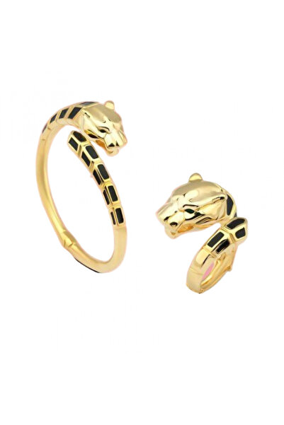 Sandra Ferretti Brățară din aur galben de 18K cu design leopard