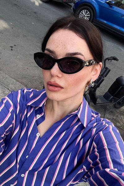 REN EYEWEAR نظارات شمسية PRCAT Eye UV400 شعبية باللون الأسود