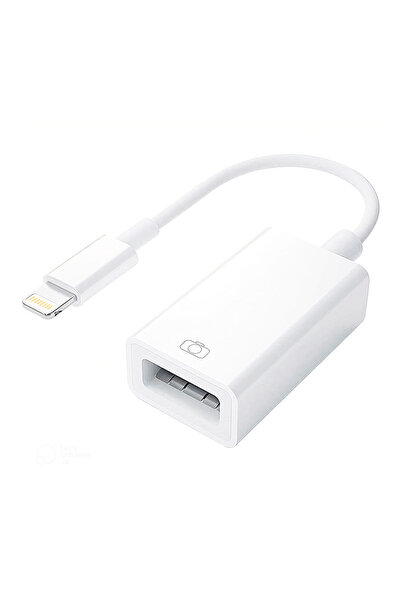 Powermaster İpad İphone Lightning Uyumlu USB Girişli OTG Çevirici Adaptör (Fl...