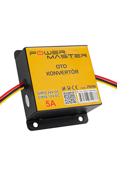 Powermaster PM-7896 24-12 Volt 5 Amper Oto Konvertör Voltaj Düşürücü