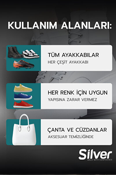 Silver Spor Ayakkabı Temizleme Jeli Deri Ve Sneaker Leke Çıkarıcı Yenileyici 50 ml