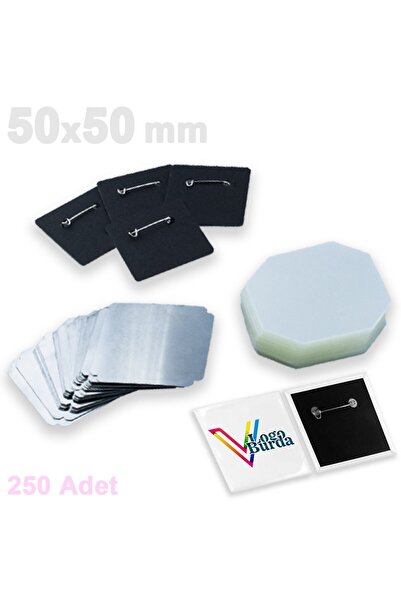 vizyonstore Buton Kare Rozet SARF 50 X 50 mm VGBKRS 250 Adet