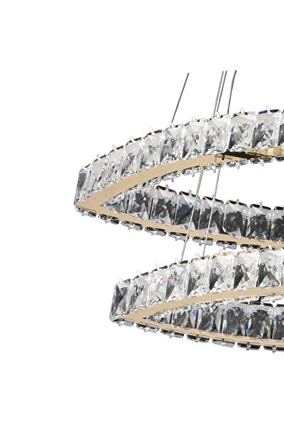 bestof tasarım Melisa Kristal Taşlı Gold Avize - Yatak Odası - Hol - Salon