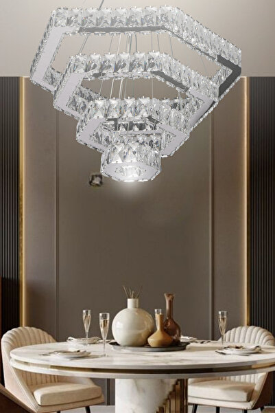 bestof tasarım Oscar 4 Katlı Kristal Taşlı Gold Avize Yatak Odası - Hol - Salon