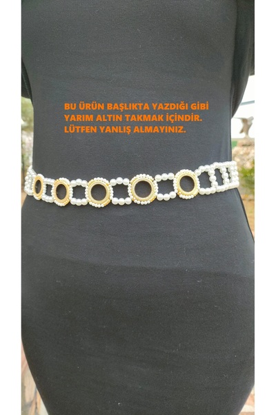 elisitakistory Yarımaltın Takmak Için 5li Gelin Kemeri Altın Kaplama Gelin Ke...