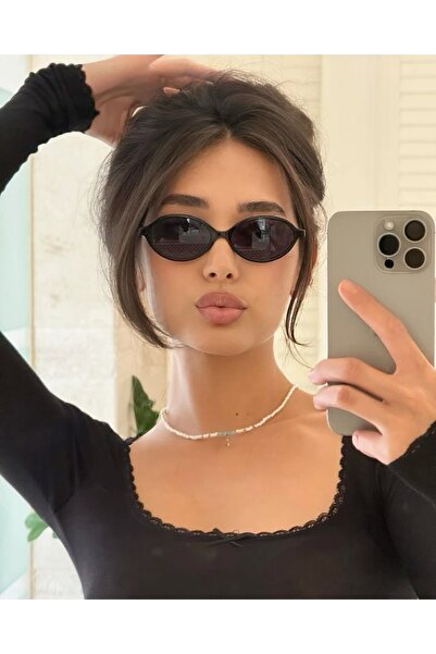 Y-LONDON EXCLUSİVE نظارات شمسية نسائية سوداء من MIO