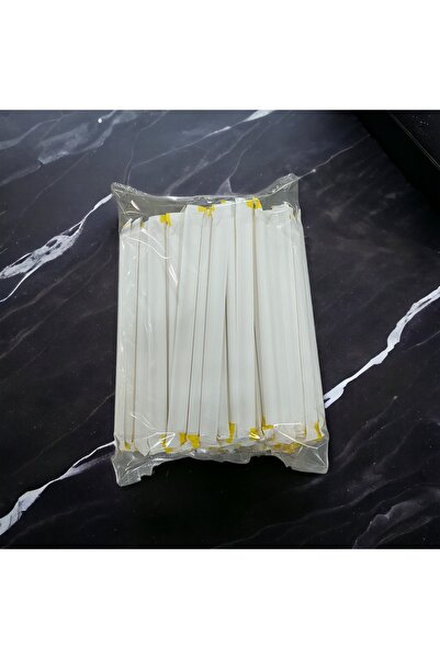 Kağıt Dünyası 8*20 White Wrapped Paper Straws, 3,600 Pieces