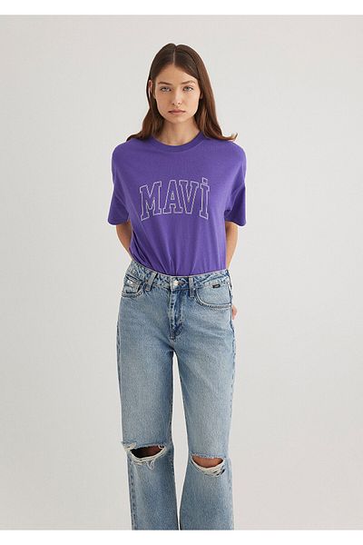 Mavi Lila T-Shirt mit Logo-Aufdruck Regular Fit / Regular Fit1611193-70694