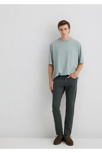 Mavi Jake Mossgrüne Comfort-Gabardine-Hose 0042285644