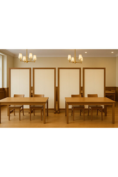 pinoxi 180cm X 100cm Masif Ahşap Çerçeveli Ayaklı Kumaş Paravan Seperatör Oda Ayırıcı Dekor 180cm X 100cm