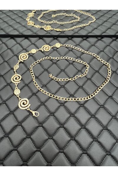 Descoin Curea de damă cu aur/lanț, centură de haină, cămașă, centură, centură de tunikă,