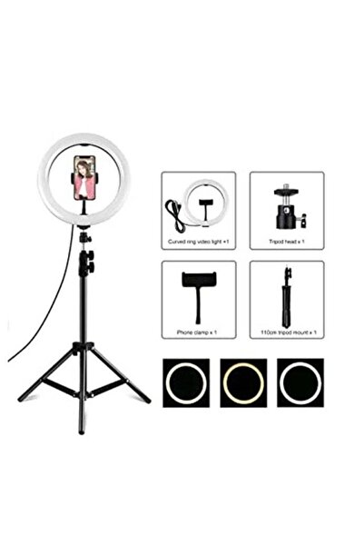 EGG LED Photography Ring Light With Tripod Stand Black/White