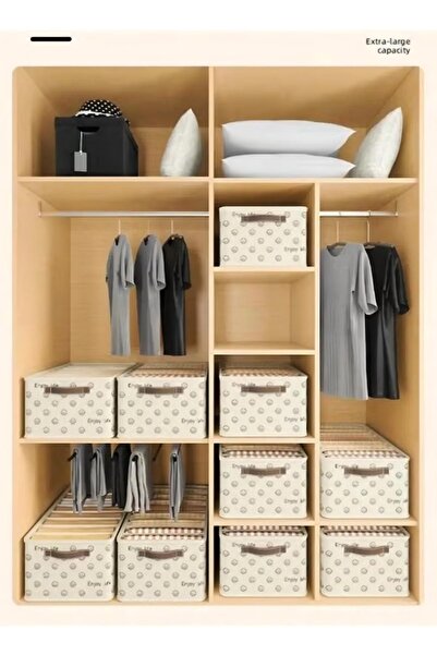 Generic منظم خزانة ملابس قابل للطي، مكون من 3 قطع
